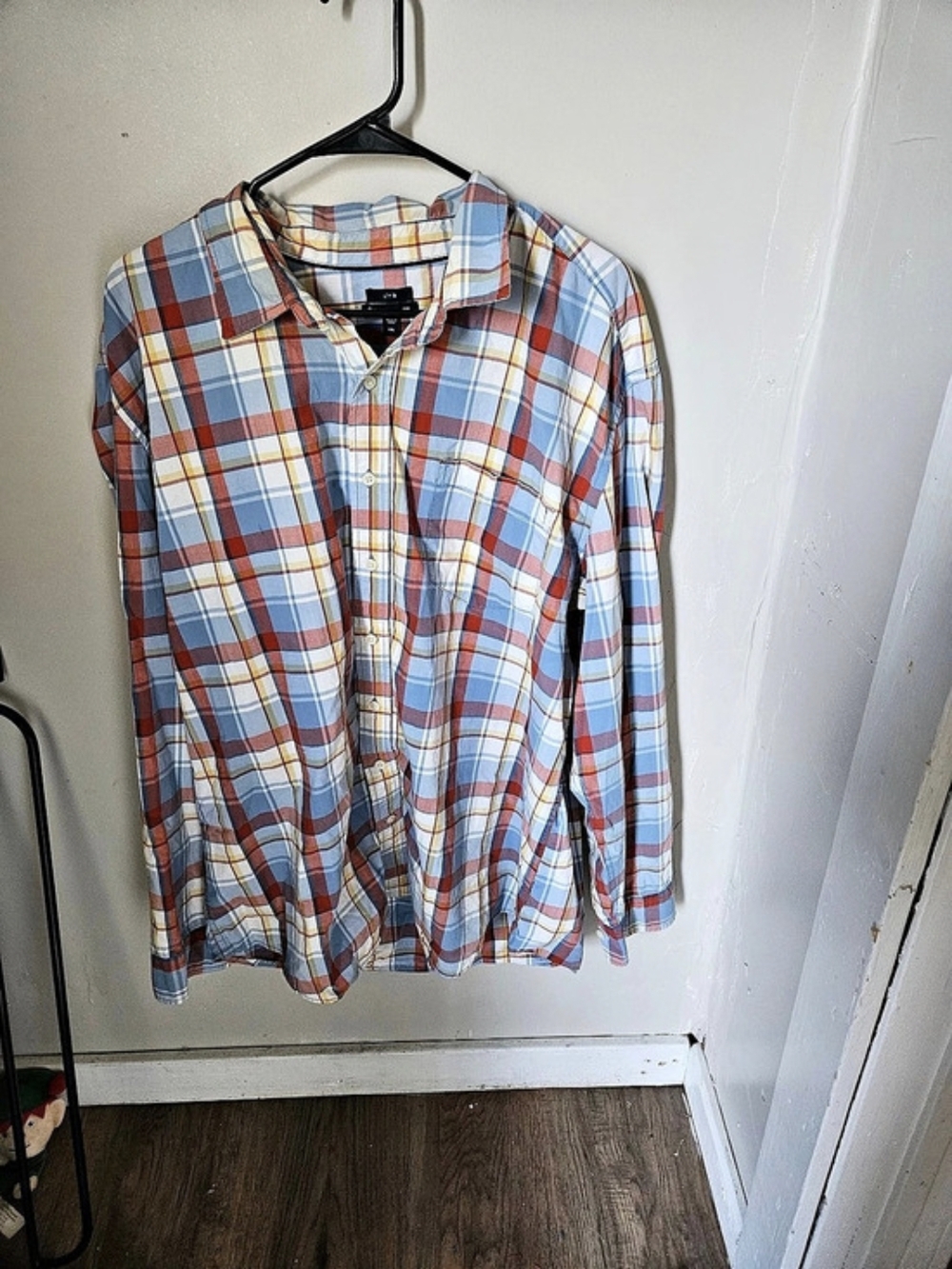 Gap Slim Fit Plaid Shirt Blue & Red XXL